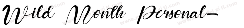 Wild Month Personal字体转换
